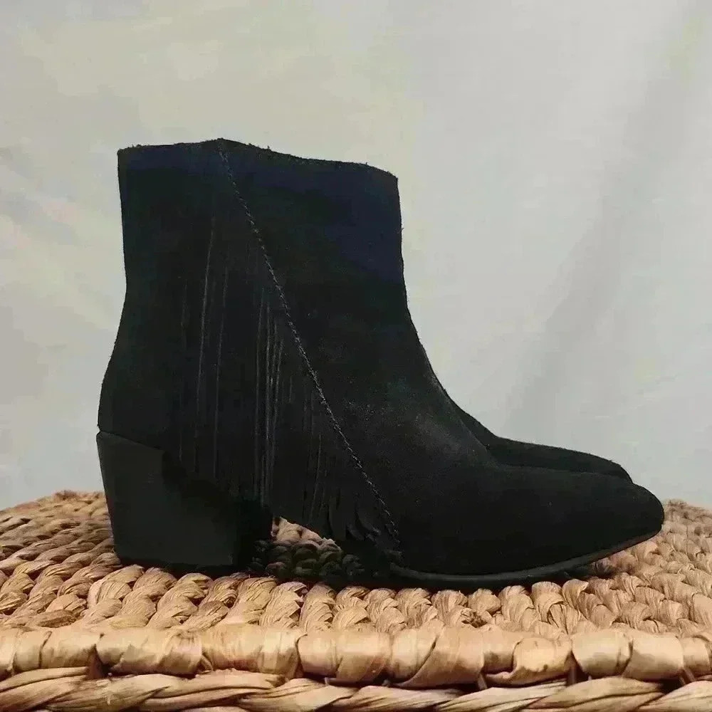 Seychelles Weekenders by Anthropologie Leather Fringe Booties